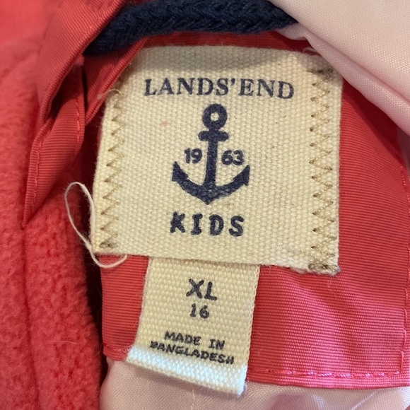 Lands’ End Kids Size XL (16) Squall Fleece Lined Waterproof Insulated Jacket - Picture 3 of 8